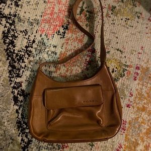 Leather fossil mini purse